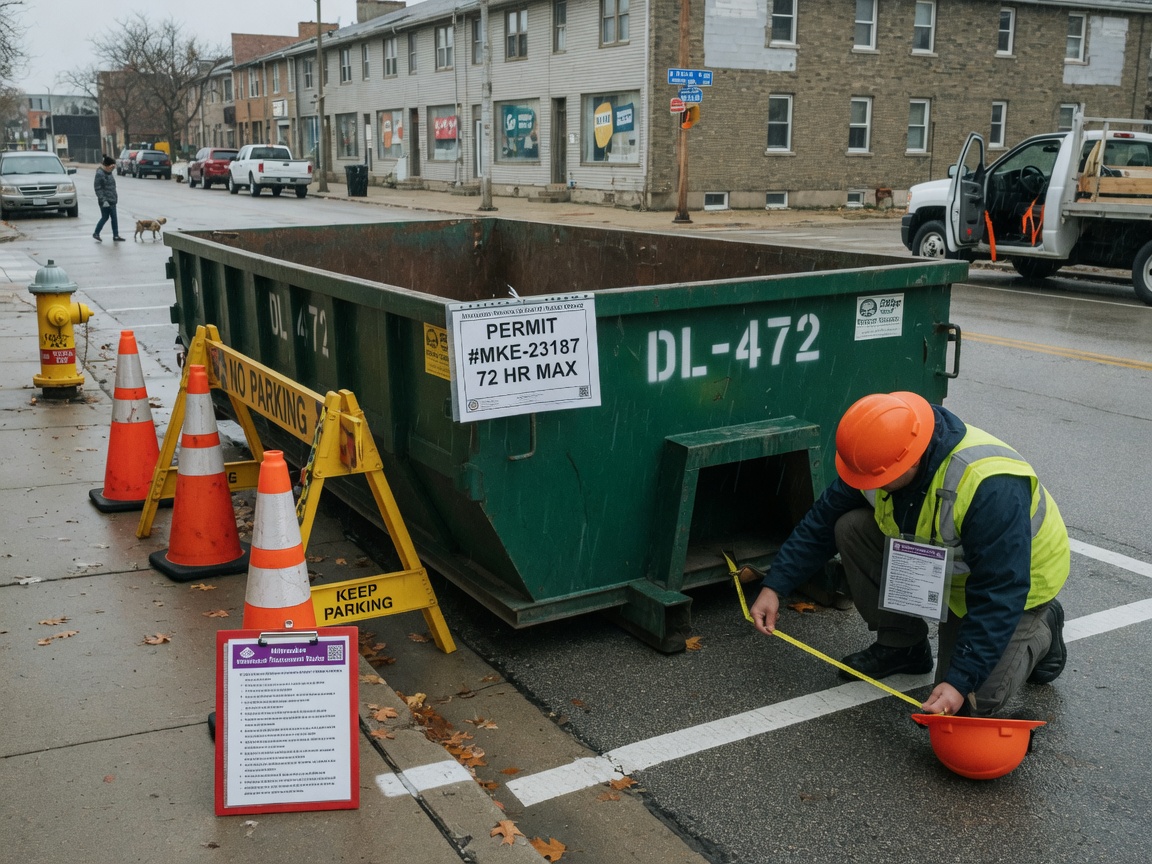 Milwaukee Rules for Placing a Dumpster on the Street