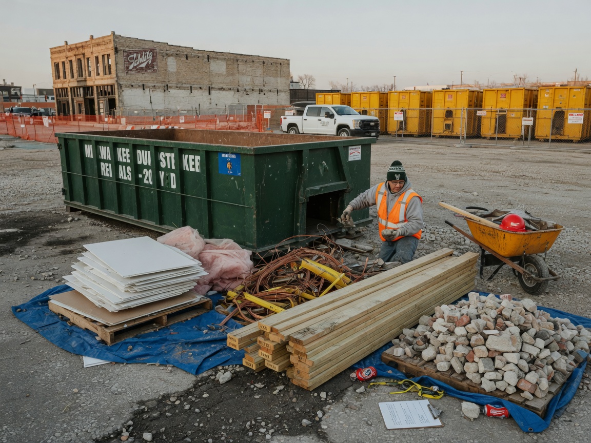 Sorting Construction Debris for Milwaukee Dumpster Rentals